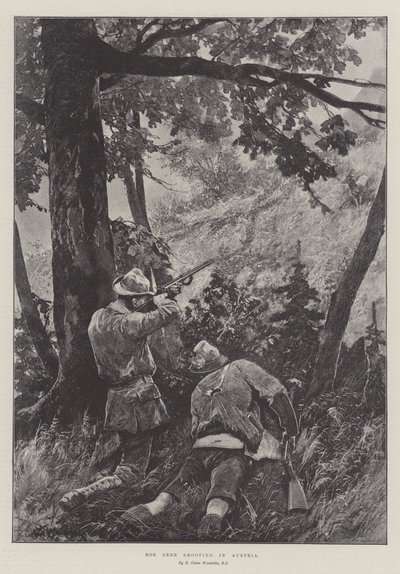 Reeënjacht in Oostenrijk door Richard Caton Woodville junior